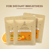 Vitamin C & E With Hyaluronic Acid Ayurvedic Serum Sheet Mask For Anti-Ageing & Brightening (Pack Of 3)