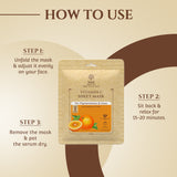 Vitamin C & E With Hyaluronic Acid Ayurvedic Serum Sheet Mask For Anti-Ageing & Brightening (Pack Of 3)