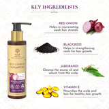 Khadi Essentials Red Onion Hair Shampoo And Red Onion Hair Conditioner Combo