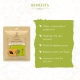 Papaya & Ferment Beans Ayurvedic Serum Sheet Mask For Oil & Pore Control (Pack Of 3)