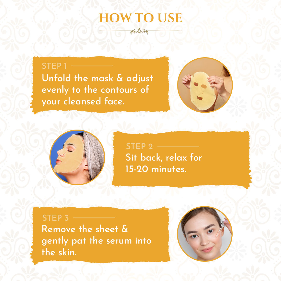 Radiance & Anti-Pigmentation Ubtan Ayurvedic Serum Sheet Mask (Pack Of 3)