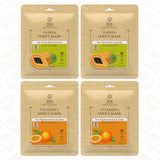 Papaya & Vitamin C Ayurvedic Serum Anti-Ageing & Brightening Sheet Masks(Pack Of 4)