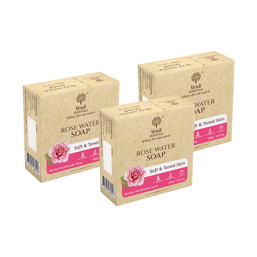 Rose Water Soap (Pack of 3)