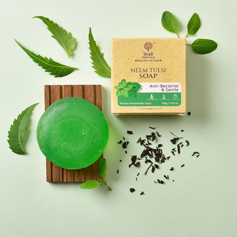 Neem Tulsi Soap for AntiBacterial & Gentle Herbal Handmade Soap
