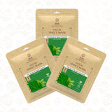 Anti-Acne & Spot Removal Tea Tree & Neem Ayurvedic Serum Sheet Mask (Pack of 3)