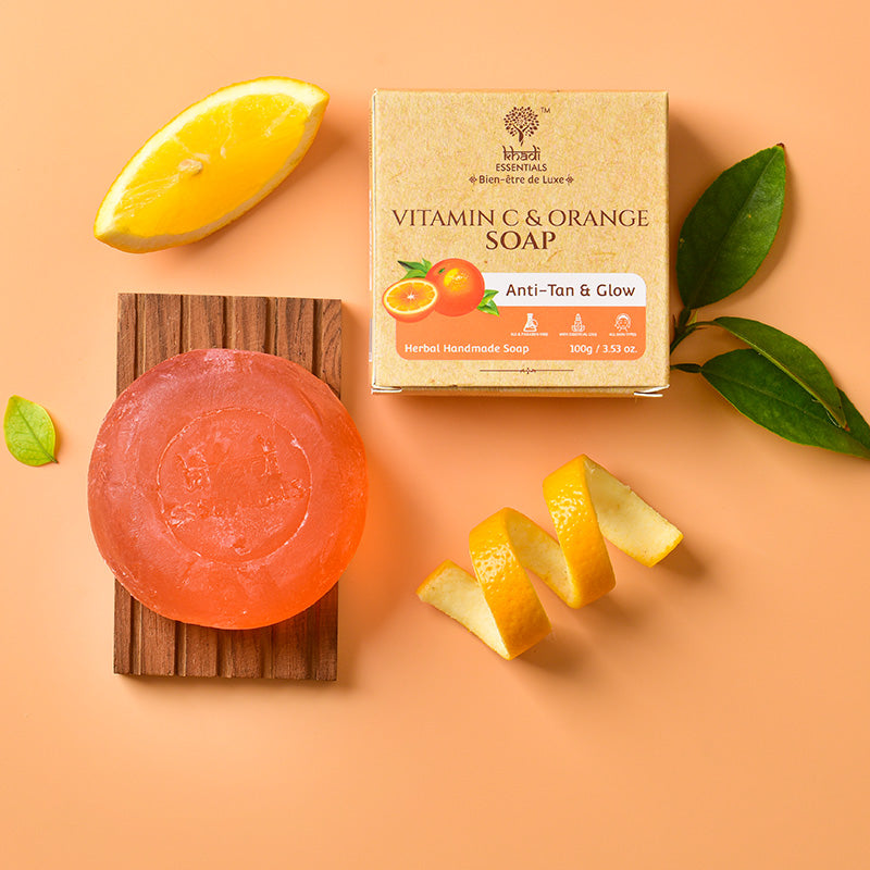 Ayurvedic Vitamin C & Orange Soap for Anti-Tan & Glow